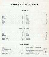 Table of Contents, Sioux County 1908